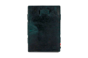 Garzini RFID Leather Magic Coin Wallet Card Sleeve Brushed-Black