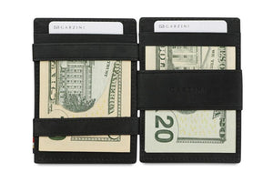 Garzini RFID Leather Magic Coin Wallet Card Sleeve Brushed-Black