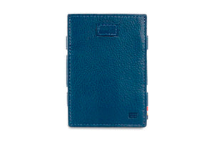 Garzini RFID Leather Magic Coin Wallet Card Sleeve Nappa-Blue