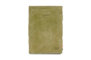 Garzini RFID Leather Magic Coin Wallet Card Sleeve Vintage-Green