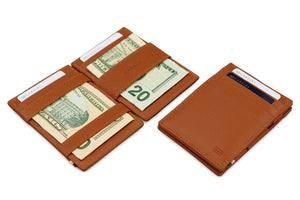 Garzini RFID Leather Magic Wallet Nappa-Cognac