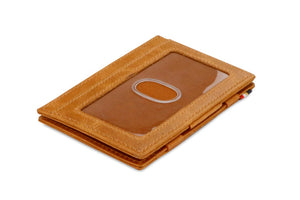 Garzini RFID Leather Magic Wallet ID Window Brushed-Cognac