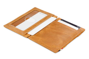 Garzini RFID Leather Magic Wallet ID Window Brushed-Cognac