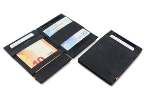 Garzini RFID Leather Magic Wallet ID Window Vintage-Black