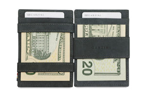 Garzini RFID Leather Magic Wallet ID Window Vintage-Black