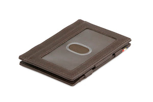 Garzini RFID Leather Magic Wallet ID Window Nappa-Brown