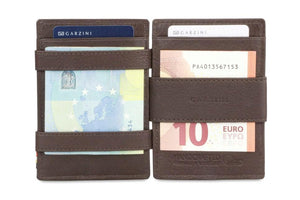 Garzini RFID Leather Magic Wallet ID Window Nappa-Brown