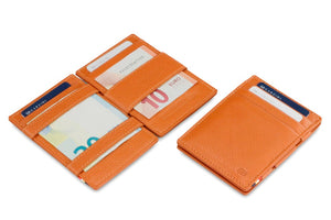 Garzini RFID Leather Magic Wallet ID Window Nappa-Cognac