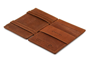 Garzini RFID Leather Magic Wallet ID Window Vintage-Brown