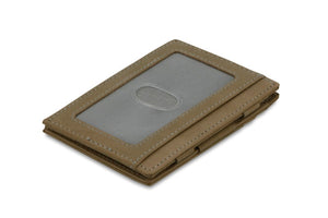 Garzini RFID Leather Magic Wallet ID Window Vintage-Grey