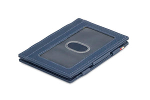 Garzini RFID Leather Magic Wallet ID Window Nappa-Blue