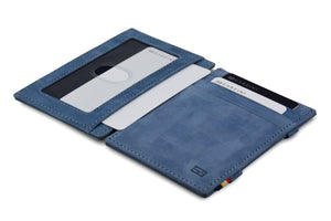 Garzini RFID Leather Magic Wallet ID Window Vintage-Blue