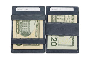 Garzini RFID Leather Magic Wallet ID Window Vintage-Blue