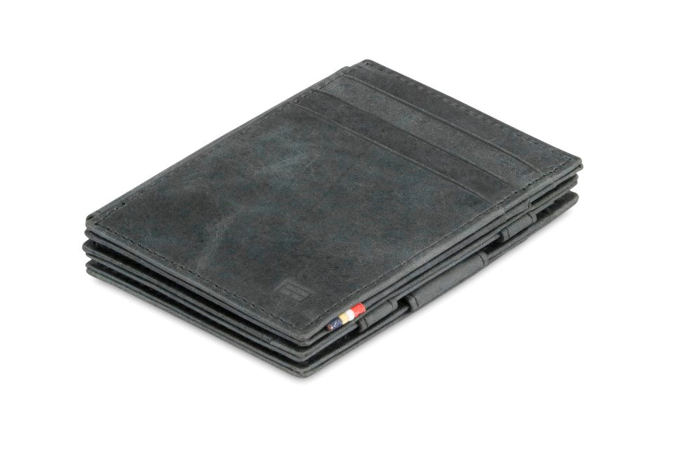 Garzini RFID Leather Magic Wallet Plus Brushed-Black