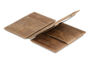 Garzini RFID Leather Magic Wallet Plus Brushed-Brown