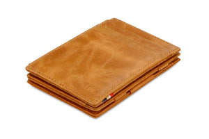 Garzini RFID Leather Magic Wallet Plus Brushed-Cognac