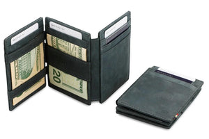 Garzini RFID Leather Magic Wallet Plus Vintage-Black