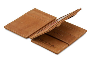 Garzini RFID Leather Magic Wallet Plus Vintage-Cognac