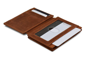 Garzini RFID Leather Magic Wallet Plus Vintage-Brown