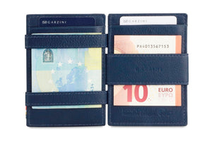 Garzini RFID Leather Magic Wallet Plus Nappa-Blue