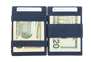 Garzini RFID Leather Magic Wallet Plus Nappa-Blue