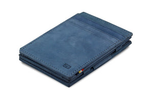 Garzini RFID Leather Magic Wallet Plus Vintage-Blue