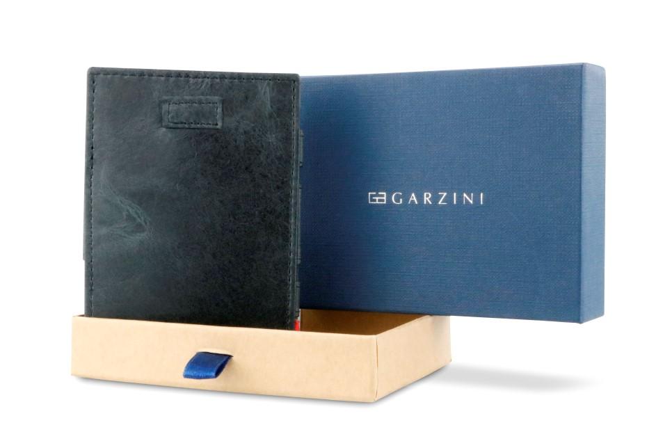 Garzini RFID Leather Magic Wallet Card Sleeves Brushed-Black