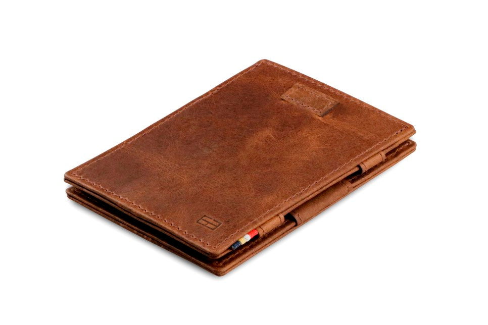 Garzini RFID Leather Magic Wallet Card Sleeves Brushed-Brown