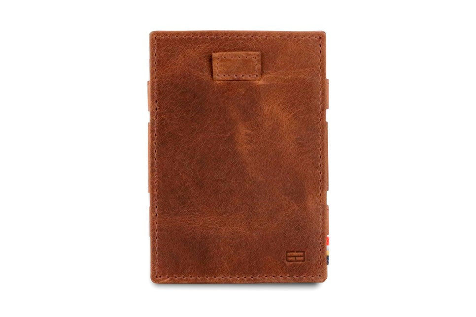 Garzini RFID Leather Magic Wallet Card Sleeves Brushed-Brown