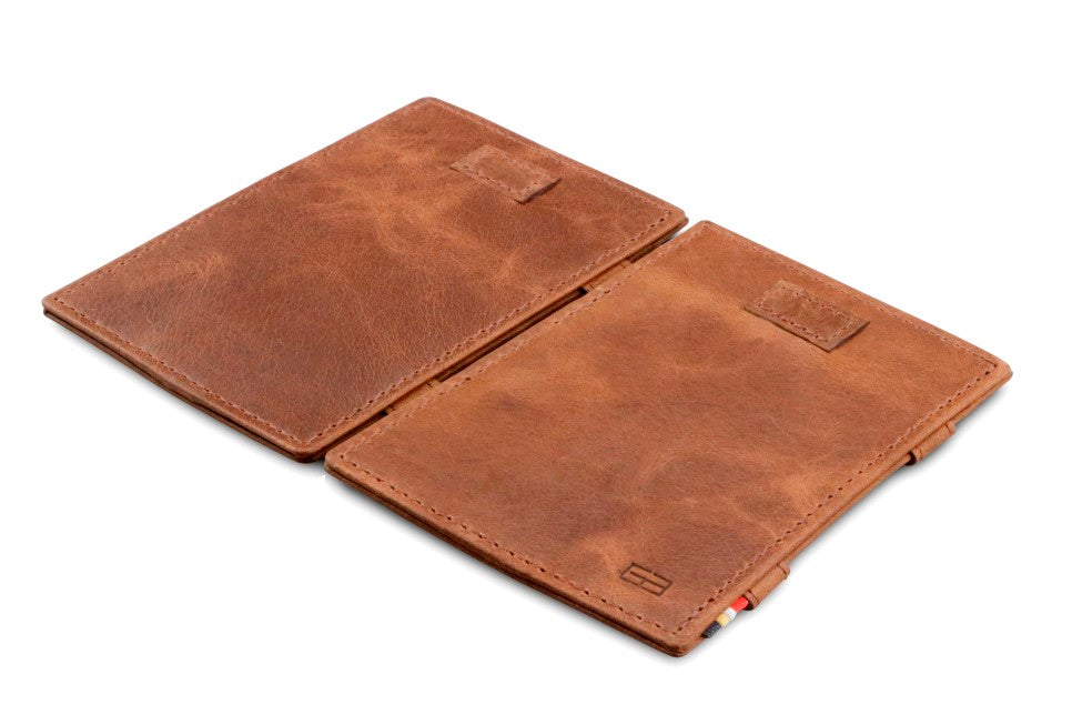 Garzini RFID Leather Magic Wallet Card Sleeves Brushed-Brown