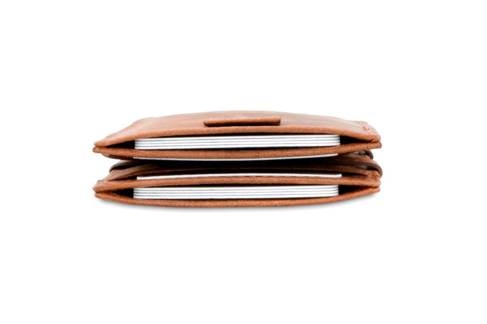 Garzini RFID Leather Magic Wallet Card Sleeves Brushed-Brown