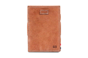 Garzini RFID Leather Magic Wallet Card Sleeves Vintage-Cognac