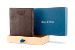 Garzini RFID Leather Magic Wallet Card Sleeves Nappa-Brown