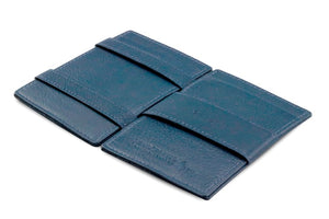 Garzini RFID Leather Magic Wallet Card Sleeves Nappa-Blue