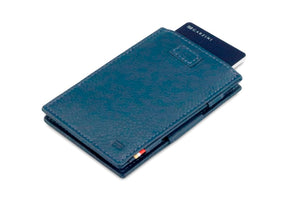 Garzini RFID Leather Magic Wallet Card Sleeves Nappa-Blue