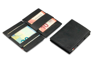 Garzini RFID Leather Magic Wallet Card Sleeves Nappa-Black