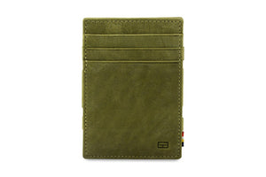 Garzini RFID Leather Magic Wallet ID Window Vintage-Green