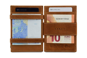Garzini RFID Leather Magic Wallet Plus Vintage-Cognac