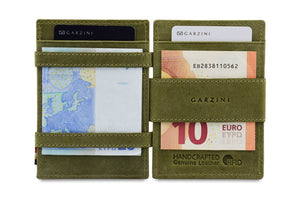 Garzini RFID Leather Magic Wallet Vintage-Green
