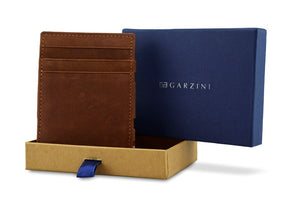 Garzini RFID Leather Magic Wallet Plus Vintage-Brown