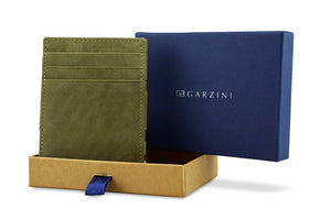 Garzini RFID Leather Magic Wallet Plus Vintage-Green