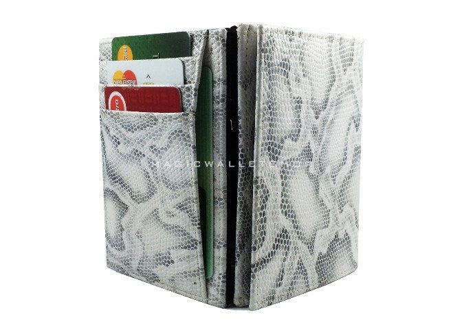 Pegasus Snake Leather Magic Coin Wallet-White