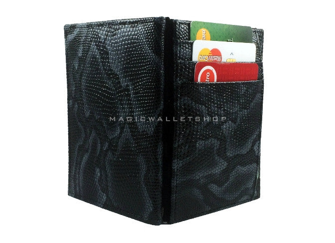 Pegasus Snake Leather Magic Coin Wallet-Black