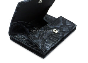 Pegasus Snake Leather Magic Coin Wallet-Black