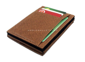 Pegasus Vinyl Magic Coin Wallet-Cognac