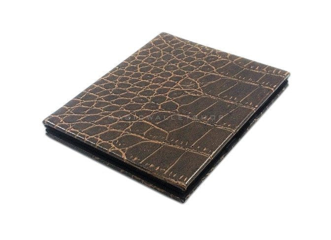 Slim Magic Wallet Reptile Leather-Brown