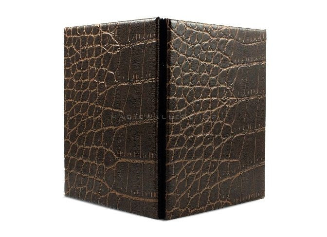 Slim Magic Wallet Reptile Leather-Brown